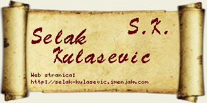Selak Kulašević vizit kartica
